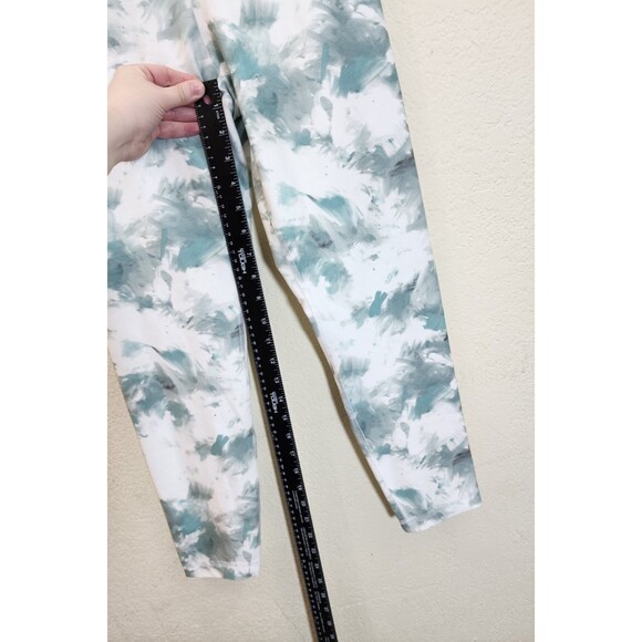 Core 10 Leggings Womens Small Green Tie Dye Abstract High Waist Crop Yoga Gym - Picture 5 of 6